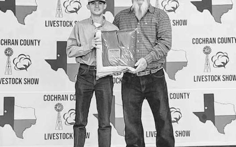 SR RESERVE SHOWMAN - During the Cochran County Stockshow, Bobby Bowman earned Sr. Reserve Showmanship and Reserve Grand Champion Heifer. (Photo courtesy of Shay Butler)