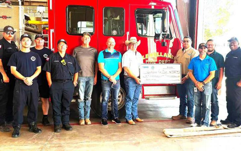 GENEROUS DONATION - The Levelland Fire Department recently received a $1,000 donation from Atmos Energy. (Levelland Fire Department photo)