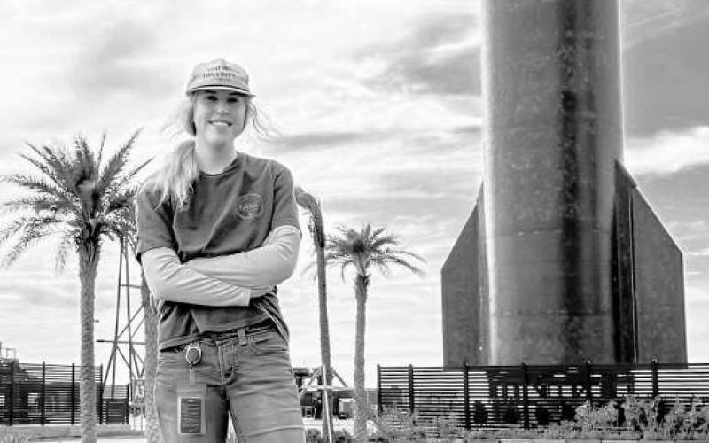 GRAND OPPORTUNITY - South Plains College alumna Harley Beseda started a welding position at the SpaceX facility in Brownsville in Spring 2025. (Photo courtesy of Harley Beseda)
