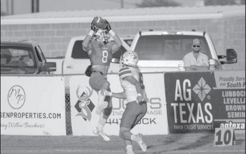 INTERCEPTION - Ropes athlete Branson Beck went up for the interception that the quarterback threw his way last Friday during the teams homecoming win. (Photo courtesy of Donovan Martin)
