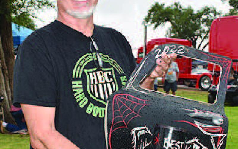 BEST PAINT– The annual Thunder on the Plains Car Show presented many beautiful custom paint jobs throughout the day Saturday in City Park. The award for Best Paint went to Chad Tarver for the paint job on his 1963 Lincoln Continental. (Staff Photo)