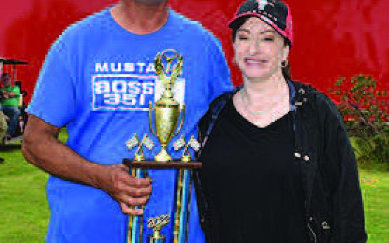 BEST OF SHOW– A 1971 Ford Mustang, owned by Abel Rios, won Thunder on the Plains Best of Show award Saturday. The annual Thunder on the Plains held its Poker Run and Cruise Friday night followed by the Classic Car Show Saturday in the City Park. (Staff Photo)