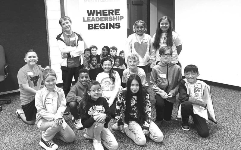 GREAT LEADERS - Capital and South 4TH- Grade Students Council Members attended the TEPSA Leaders Us Student Leadership Conference at Frenship on Tuesday. These young leaders in photo from left to right Rebel Hill, Piper Williams, Mason Swain, Aiden McCleod, Hanna Ordaz, Sofia Lopez, Sophia Gonzales, Heyes Howard, Lexi Olivo, Jazzy Lawson, Joey Wheeler and Zaschariah Castillo. (Photo courtesy of Crystal Isaacks)