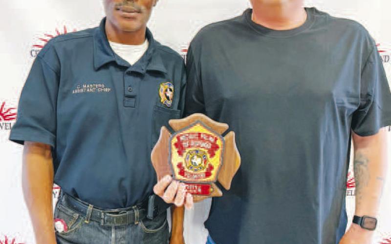 TOPRESPONDER - Michael Palma (right) was awarded the Volunteer - Top Responder of the Year Award on Saturday during the LFD awards banquet. Pictured along side Palma is Curt Masters. (Photo courtesy of the LFD)