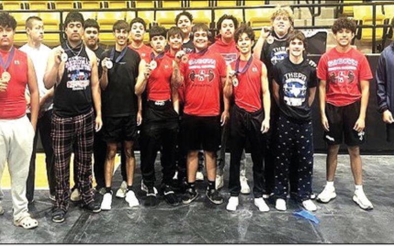 ROUGHNECK POWERLIFTING - Roughneck Powerlifting qualified 17 athletes to Regionals in Post with the team finishing third place. Team members include Aiden Brinklow, Brayden Longoria, Christian Quintana, Lucas Fierro, Joseph O'Canas, Andrew Rodriguez (state qualifier), Dave Pormanes, Davian Campos, Corey Goodman, Jeremiah Reyes, Ryan Pope (state qualifier) and Rolando Rivera (state qualifier). (Photo provided by Sundown ISD)