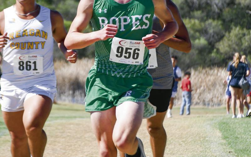 HEADED TO STATE - Ropes sophomore Chase Schumm placed third in the 2A Region 1 boy’s 5K race with a time of 17:05.90 this past Tuesday at Mae Simmons Park, which qualified him for the state meet next week. (Staff photo by Jentezen Smith)