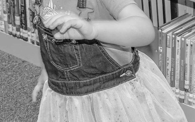 READING WITH A TWIRL - During the Hockley County Library Summer Program Wednesday event, Maddison Scott wanted to show the participants how she likes to twirl her dress around. Pictured is Massison Scott.( Photo courtesy of Emily Campos)
