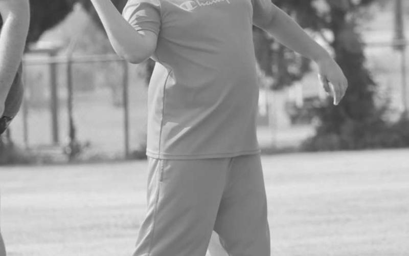 ARM POWER - During the Morton Football Camp this past Thursday this athlete threw a spiral to his teammates in the early morning. (Staff photo by Aalijah Soliz)