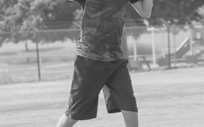 ACCURACY - This Morton athlete set his feet to throw the football this past Thursday morning at the Morton Football Camp at the Football Field. (Staff photo by Aalijah Soliz)