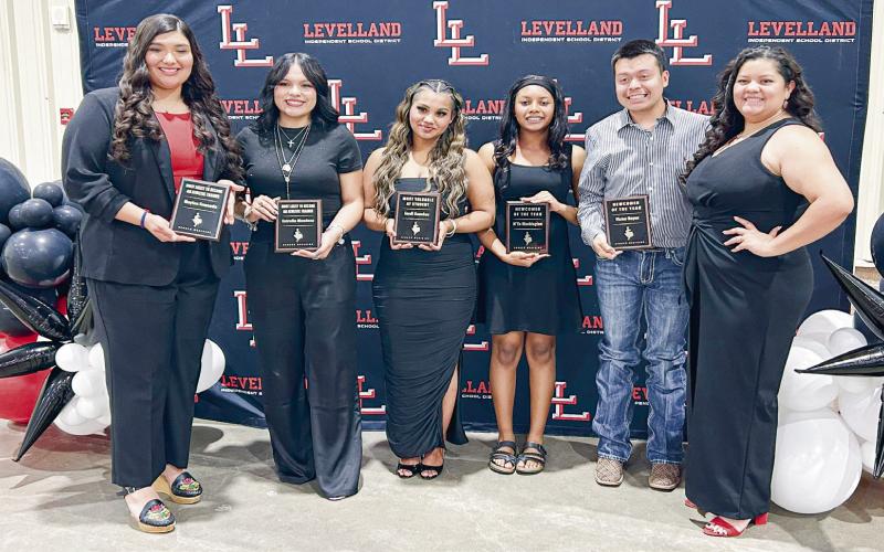 ATHLETIC TRAINERS AWARDS - Most Valuable Trainer: Jaydi Sanchez, Most Likely To Be A Trainer: Naylea Saucedo and Estrella Mendoza, and Newcomer of the Year: N’Ya Washington and Victor Reyes. (Staff photo by Jentezen Smith)