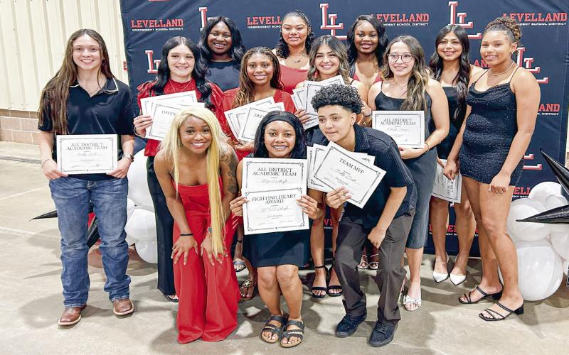 GIRLS BASKETBALL AWARDS - Most Valuable Player: Brooklyn Cornish, Offensive MVP: Presley Smith, Defensive MVP: Zanity Sanchez, Fighting Heart: N’Ya Washington and Newcomer of the Year: Jill Lopez. (Staff photo by Jentezen Smith)