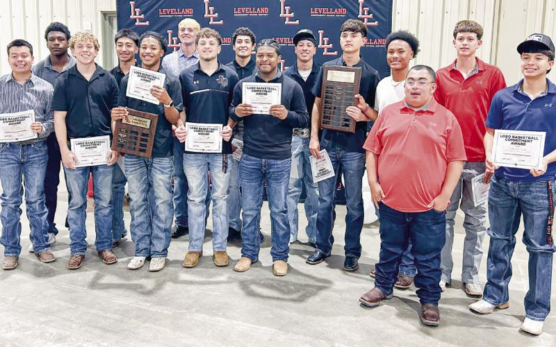 BOYS BASKETBALL AWARDS - Gano Tubb Memorial: Bryson Golightly and Anthony Gonzales, Offensive MVP: Graham Gibbs, Defensive MVP: Ethan Salazar, Heart of a Lobo: Kane Rice and Newcomer of the Year: Bentley Sepulbeda. (Staff photo by Jentezen Smith)