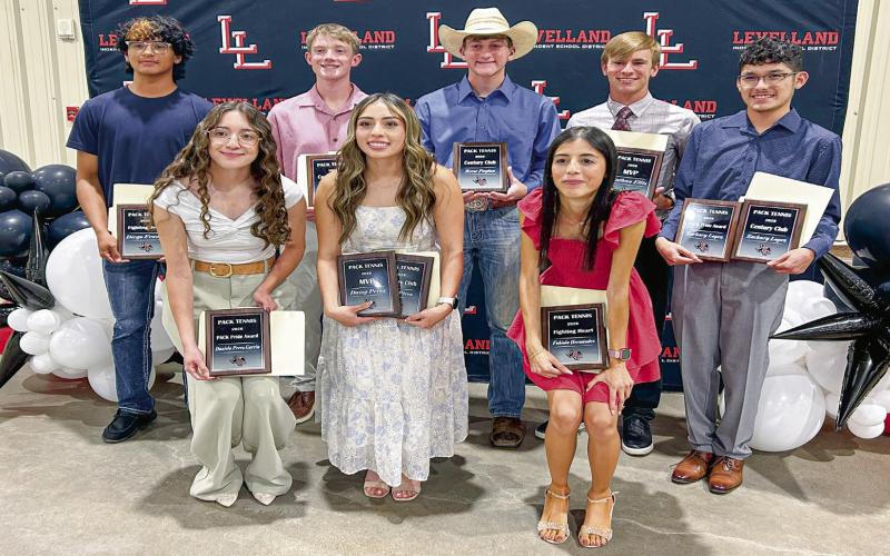 TENNIS - Boys Most Valuable Player: Nathan Ellis, Girls Most Valuable Player: Daisy Perez, Boys Fighting Heart: Diego Franco, Girls Fighting Heart: Fabiola Hernandez, Boys Pack Pride: Zachary Lopez and Girls Pack Pride: Daniela Perez-Garcia. (Staff photo by Jentezen Smith)