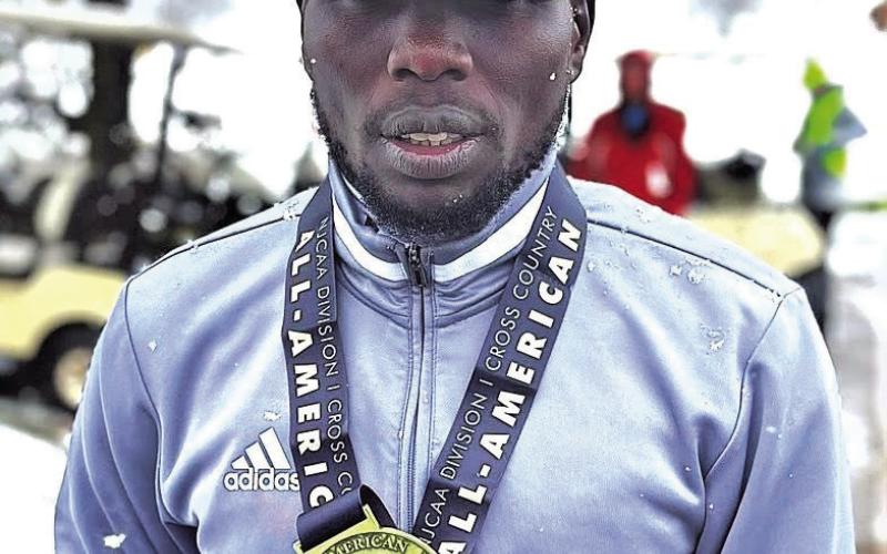 TWICE AS NICE - South Plains College sophomore Dennis Cheruiyot competed in the 8K and half marathon races at the 2025 NJCAA National Cross Country Championships in Fort Dodge, Iowa, last week, earning All-American honors in both races. (Photo provided by South Plains College Athletics)