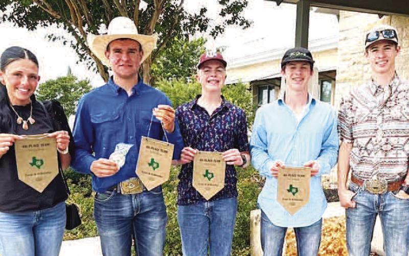 TEXAS 4-H ROUNDUP COMPETITORS - Pictured are Hockley County 4-H members Tucker, Stracener, Sherrill, Gray, and Gregory at the 2026 Texas 4-H Roundup. (AgriLife Extension Office photo)