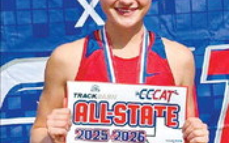 ALL-STATE RUNNER - Sundown junior Kaytlin Clausen ran a 12:03.30 to finish 10th in girl’s two-mile race at the 2A UIL Cross Country State Championship on Nov. 1. That finish earned her All-State honors. (Provided by Sundown Roughnecks Facebook)