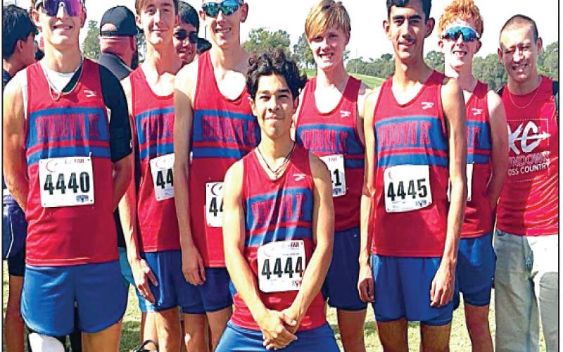ROUGHNECK XC AT STATE - The Sundown Roughnecks cross country team competed at the 4A UIL Cross Country State Championship on Nov. 1 in Round Rock, Texas. The team of Jaydith Shelton, Rolando Rivera, Lincoln Keesler, Jaxon Reynolds, Daniel Mauldin, Ryder Stanley and Corey Goodman would finish 12th overall out of 16 teams. (Provided by Sundown Roughnecks Facebook)