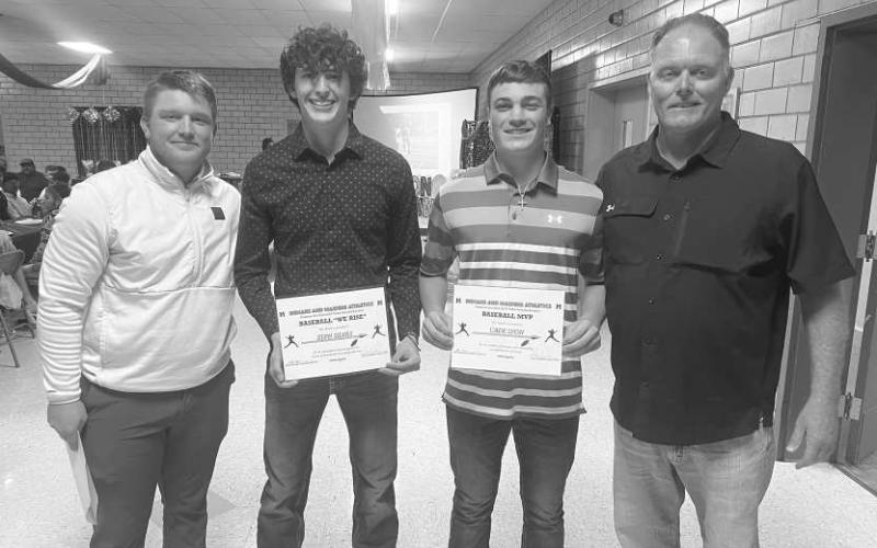 MORTON BASEBALL - Morton Indians Cade Lyon earned MVP and Zephaniah Silvas earned Fighting Heart at their Sports Banquet this past Tuesday. (Photo courtesy of Morton ISD)