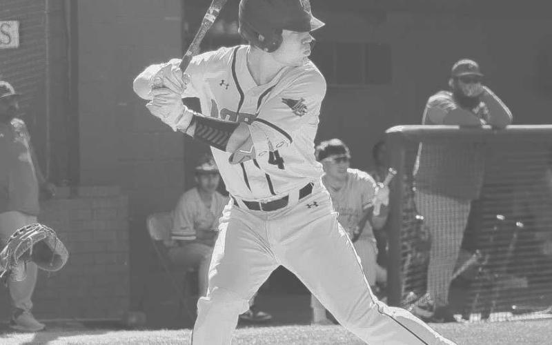 READY - Levelland Lobo Rusty Johnson got ready to hit the ball during the team’s game against the Denver City this past Tuesday at home. (Staff photo by Aalijah Soliz)