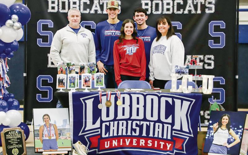 BURRISS SIGNS WITH LCU - Smyer Lady Cats triple jumper Ashtyn Burriss recently signed with Lubbock Christian University Track &amp;amp; Field. (Photo provided by Smyer ISD)