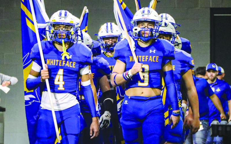 GAME TIME - The Whiteface Antelopes walked out of the tunnel at the start of their State Championship game this Wednesday in Dallas. (Staff photo by Aalijah Soliz)