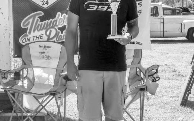 S.U.V.- Pictured is Ricky Magana who placed first in the S.U.V. Class at the car show on Saturday. (Photo courtesy of Emily Campos)