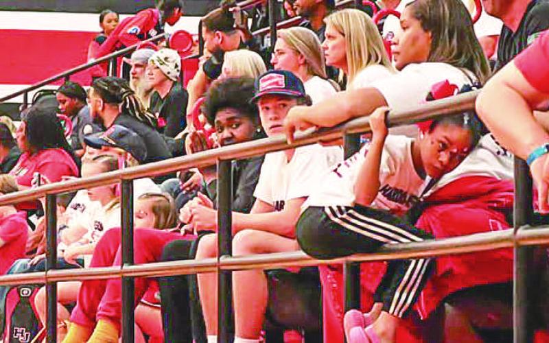LITTLE DRIBBLER’S NATIONAL TOURNAMENT - Visitors from around the country visited the City of Levelland as the city hosted the Little Dribbler’s National Tournament throughout the week. Levelland ISD basketball gyms and the Texan Dome at South Plains College were used for the games. Pictured are fans watching tournament games played at the Levelland High School Gano Tubb Gymnasium. (Staff photo by Aalijah Soliz)
