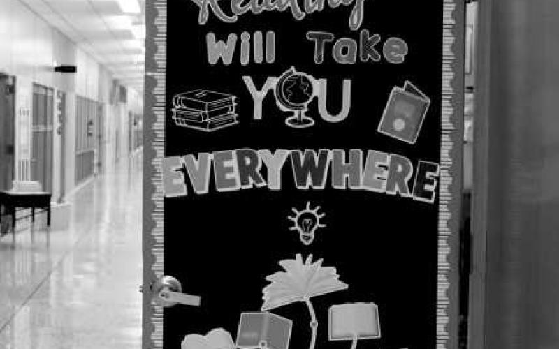 BACK TO THE BOOKS - Doors are being decorated at Capitol Elementary School for a brand new school year. Each door will be decorated with fun and educational decorations. Make sure your little ones look out for all the new ones this school year. (Staff photo by Hannah Woodrum)
