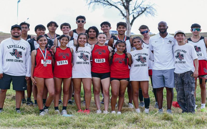 - The Levelland Lobos and Loboettes cross country team poses for a team photo following the 4A District 5 Meet at Mae Simmons Park in Lubbock this past Thursday. The boy’s team placed 4th overall and the girl’s team placed 5th overall. (Staff photo by Jentezen Smith)