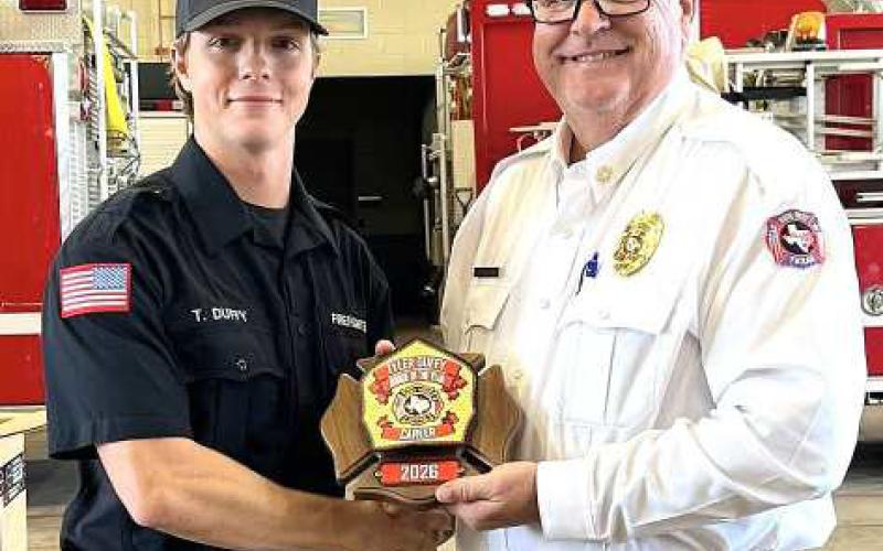 LEVELLAND FIRE DEPARTMENT 2026 ROOKIE OF THE YEAR – Tyler Duffy. (Levelland Fire Department photo)
