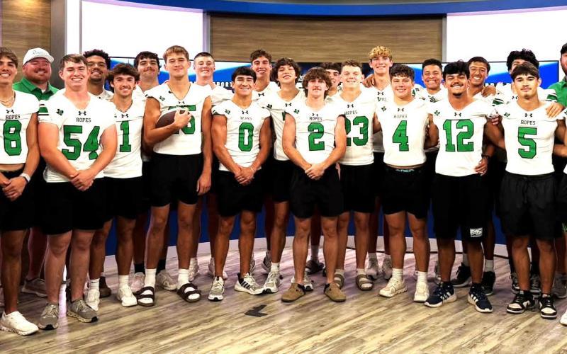 The #3 Ropes Eagles (3-0) are the End Zone Team of the Week after beating Panhandle 42-34. Beau Riker and the Eagles came to the KCBD Studios for photos and interviews.