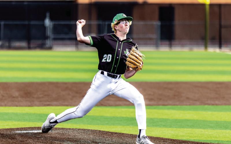 DOMINANT ON THE MOUND - The Ropes Eagles were crowned Area Champions last weekend after defeating the West Texas Comanches in a best of three sweep. The Eagles took game one, 11-1. Pitching for the Eagles in game one was Cutter Stumbo. Stumbo pitched a full five innings as the game ended early due to run-rule. He would total seven strikeouts with two walks and would allow one run.(Photo courtesy of Donovan Martin)