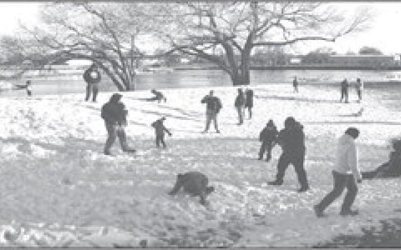 THE FIRST ARTIC AIR- The intrusion of 2024 has brought in the coldest air some of us have seen in nearly two years. To many snow lovers dismay, we have not seen any fresh snow around the region. However, the Parks and Recreation Department in Levelland has decided to take things into their own hands and had a play in the snow event last week. Youg and onl enjoyed the snow ball fights. As well as the sled rides down the Lobo Lake hill. (Staff photo by Emily Campos)