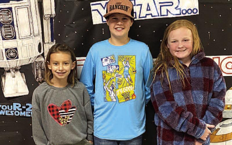 UIL MAPS, GRAPHS &amp;amp; CHARTS-- Levelland Intermediate School fifth grade students earned a Silver Medal after competing in Academic UIL in Big Spring recently. Pictured from the left are LIS fifth grade Maps, Graphs &amp;amp; Charts team members: Emma Pena placed fourth; Jaret Richardson placed fifth and Brylee Smith. LIS placed second overall out of nine teams, under the direction of UIL Chair Katie Pena. (Submitted Photo)