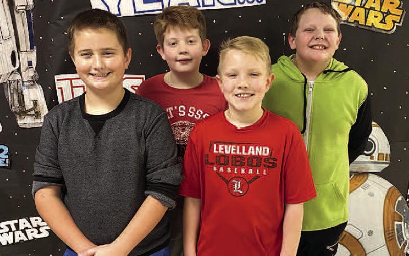 UIL CHESS– Levelland Intermediate School fourth grade students earned a Silver Medal after competing in Academic UIL in Big Spring recently. Pictured from the left are LIS fourth grade Chess team members: Grayson Noland placed tenth; Kason Birdwell placed eighth; Grayson Gibbs received Best Alternate; and Nyte Blassingame. LIS fourth grade UIL teams placed second overall out of nine teams, under the direction of UIL Chair Katie Pena. (Submitted Photo)