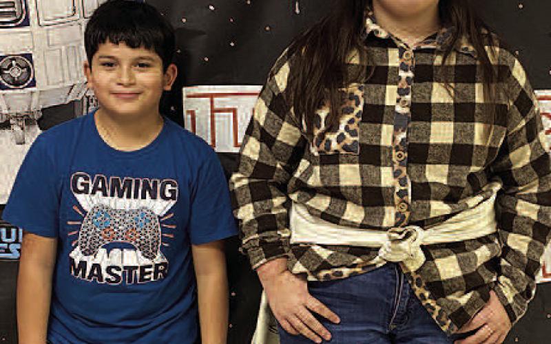 UIL SOCIAL STUDIES-- Levelland Intermediate School fifth grade students earned a Silver Medal after competing in Academic UIL in Big Spring recently. Pictured from the left are LIS fifth grade Social Studies team members: Edde Palomino placed fourth and Mersades Gonzales placed fifth.