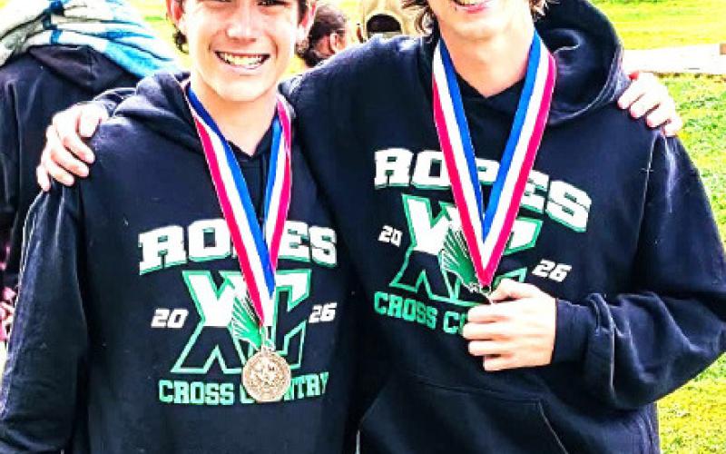 Ropes XC Varsity runners Billy Hill (5th) and Chase Schumm (1st) had great individual scores and earned medals at the District meet.