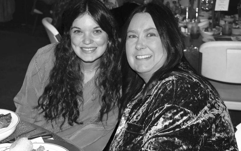 FA LA LA FUN — Jana Royal and her daughter Paige enjoyed dinner and festivities at Fa La La Fun for the Girls Thursday at the Mallet Event Center. The event is held every year and is hosted by the Chamber of Commerce. The Fa La La committee works on the event all year to make it a successful night out for the ladies of Levelland. (Submitted Photo)