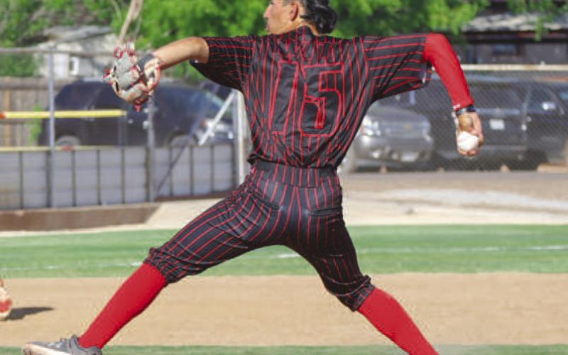 FASTBALL - Levelland Lobo Boston Winfield started on the mound for the Lobo May 2, in Snyder for the team’s last game of the season against the Brownwood Lions. (Staff photo by Aalijah Soliz)