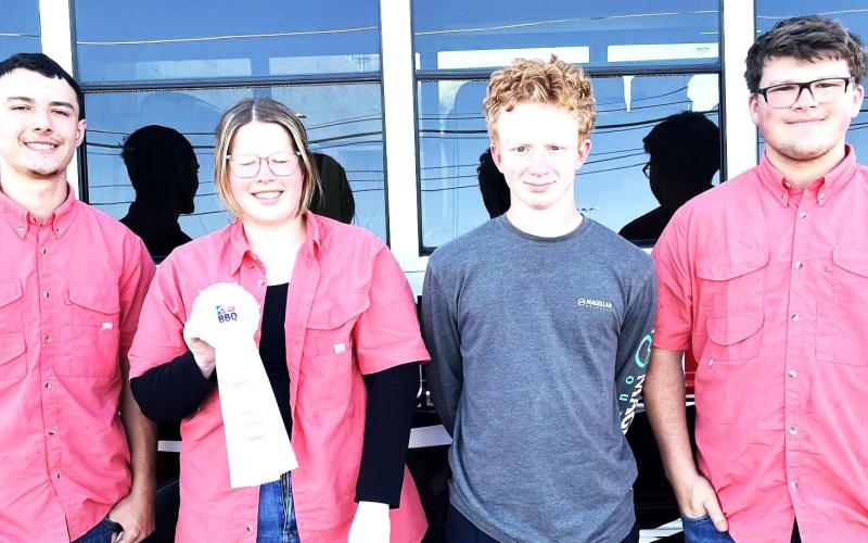 LHS Wolf Pack - The Levelland High School Wolf Pack competed at the HSBBQ competition this past weekend and earned a trip to state. The team placed seventh overall with third place for dessert and fourth place for chicken. Team members include Javier Prieto, Madlyn Mitchell, Jaxson Mitchell, and JW Drachenberg.