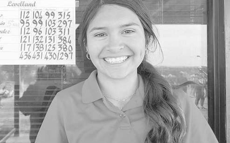 REGIONAL BOUND- Freshman Aubrey Morin placed fifth as an individual at the district meet and qualified for the for the regional tournament. The regional tournament will take place at the Shadow Hills course on April 17th and 18th . As a team, the Loboettes placed fifth overall. (Photo Courtesy of Cristal Isaacks)