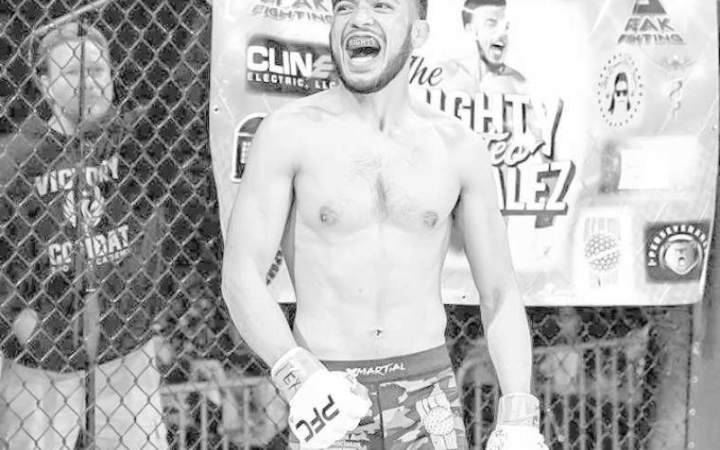 PURE EXCITEMENT - Mateo Gonzalez was able to fight in his home state of Texas with teammates, friends and family in attendance for his fourth victory in professional MMA. Gonzalez has taken his talents to various states to compete and make a name for himself. (Photo Courtesy of Daisy Murray)