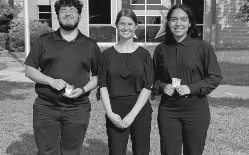 SOLO QUALIFIERS - Levelland students Alvaro Loza, Ada Niederhauser&amp;amp; Michelle Bustillos qualified for UIL State Solo in Pflugerville. (Photo courtesy of Levelland ISD)