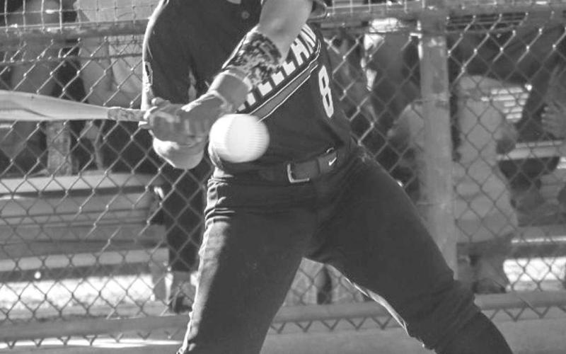 BATTER UP - Levelland Loboette Madison Seat swung at the ball during the team’s game against the Plainview Lady Bulldogs this past Tuesday at home. (Staff photo by Aalijah Soliz)
