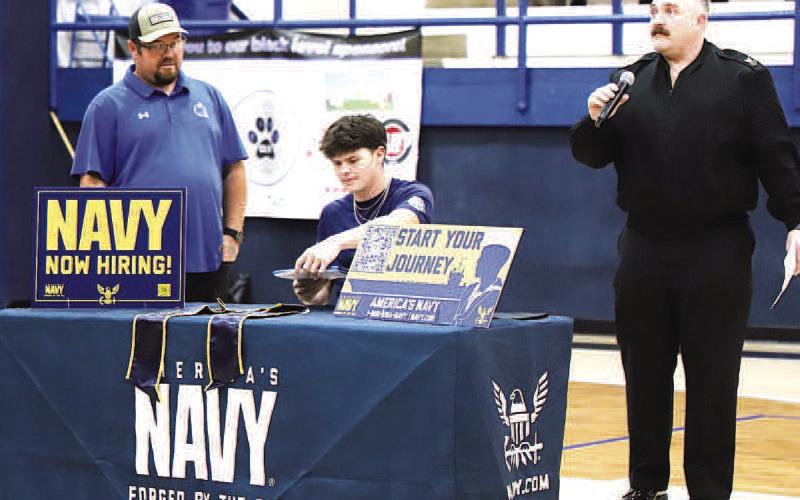SMYER ISD US NAVY MILITARY RECRUIT – Max Benevedes. (Smyer ISD photo)