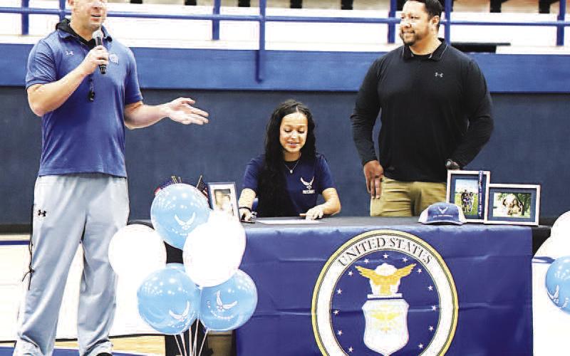 SMYER ISD US AIR FORCE MILITARY RECRUIT – Kira Posadas. (Smyer ISD photo)