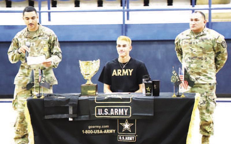 SMYER ISD US ARMY MILITARY RECRUIT – Colton Burriss. (Smyer ISD photo)