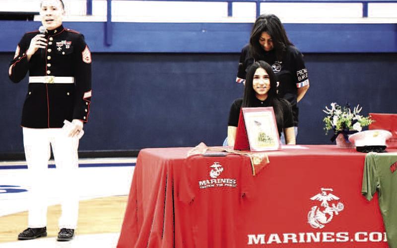 SMYER ISD US MARINE MILITARY RECRUIT – Bethany Hernandez. (Smyer ISD photo)