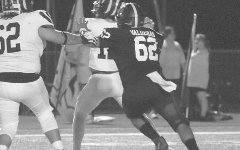 SACKED - Levelland Lobo Zarian Valderas got past the offensive line last Friday against Snyder at home for their last non-district matchup of the season. (Staff photo by Aalijah Soliz)