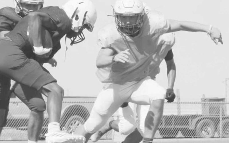TRACKED DOWN - Whiteface Antelope Ethan Kauffman made the open field tackle this past Friday on the road against the Nazareth Swifts for the team’s last scrimmage. (Photo courtesy of Holly Crutcher)
